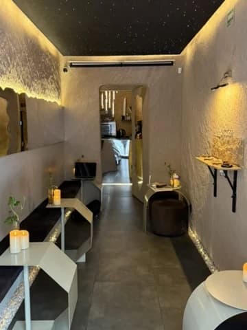 Interior de d-stellar, techo con efecto estrellado
